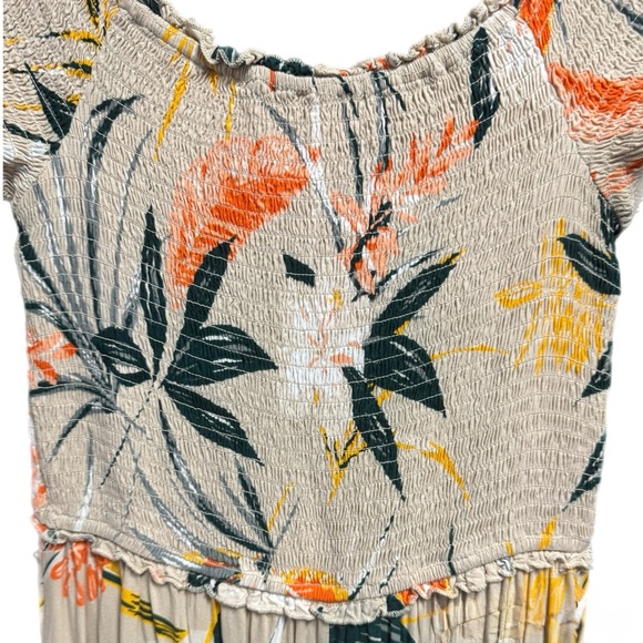 Patron of Peace Tropical Smocked Wide Leg Jumpsuit Resort Vacation Sz S - Picture 5 of 6